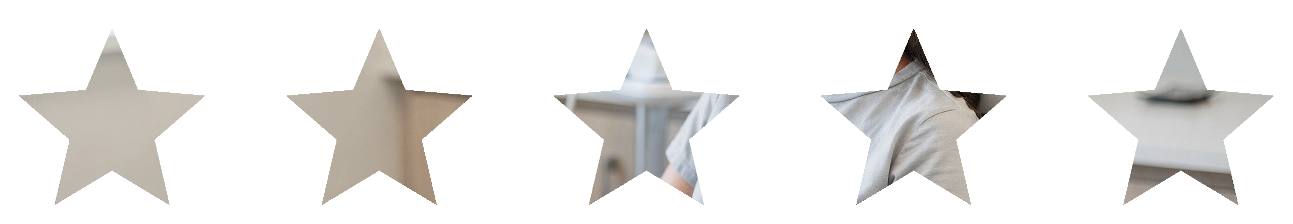 Five-star rating display with four filled stars and one empty star